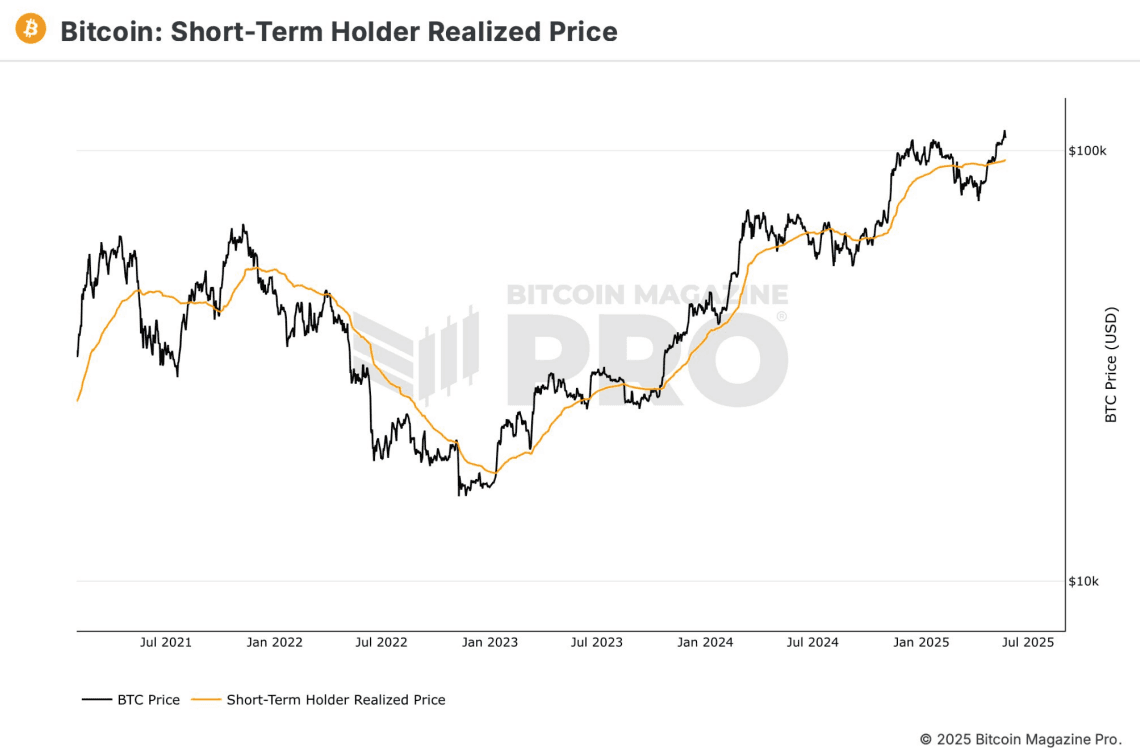 Bitcoin short-term holder cost basis (Bitcoin Magazine Pro/Bitfinex)