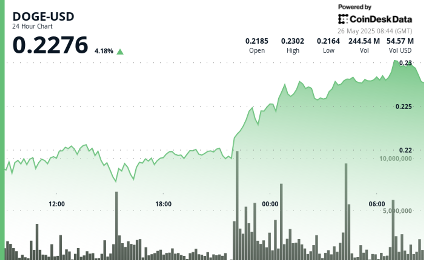 DOGE Climbs as Whale Activity Boosts Bullish Momentum