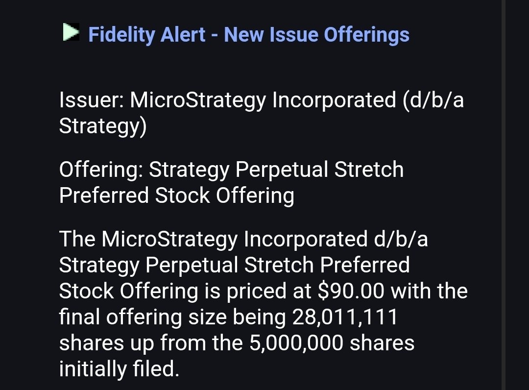 Fidelity Alert MSTR STRC (Fidelity)